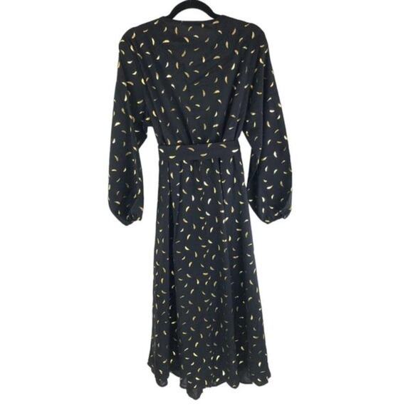 Size 22 - 24 • 3x • BloomChic • Dress Women Gold Feather Long Sleeve w/ Pockets - Picture 5 of 6